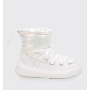 Moncler Designer Insolux Down Iridescent Snow Boots White Puffy 37.5 Size 6.5